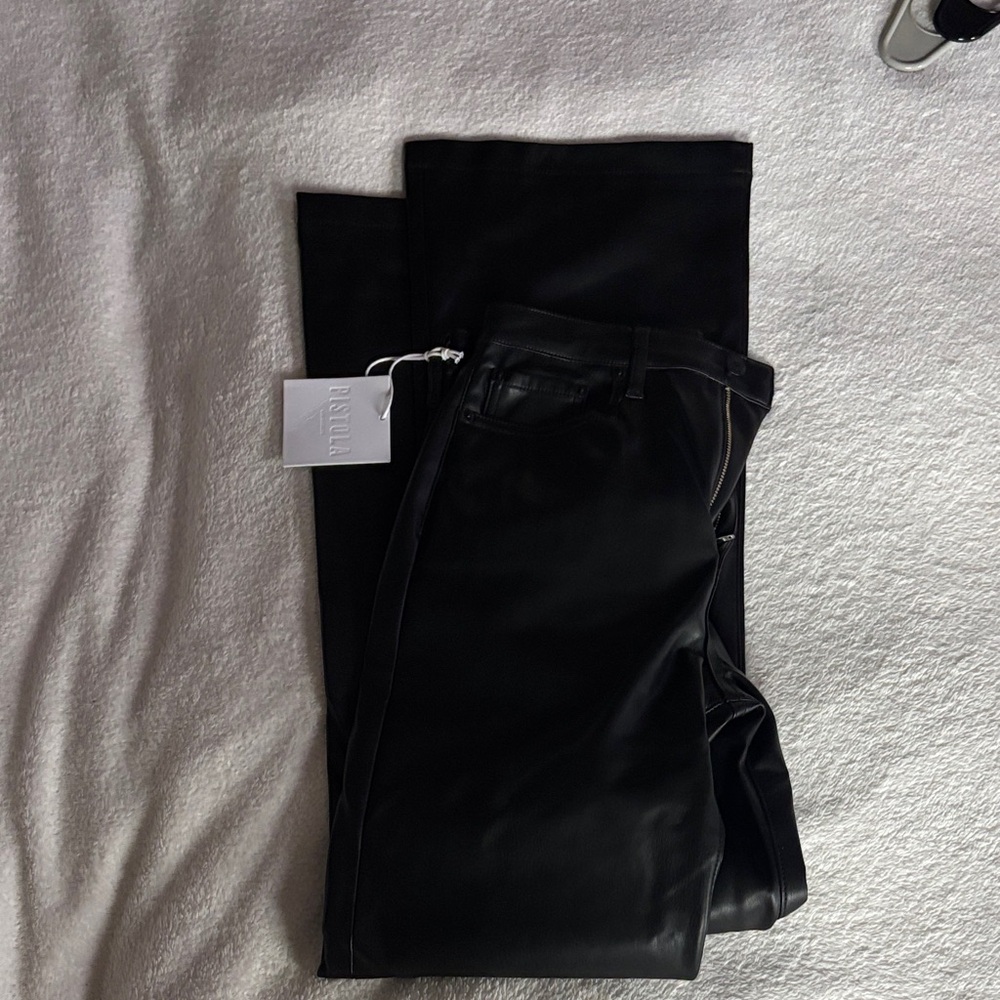 Pistola 100% Vegan Leather Black Pants Size 26 NWT Retail $158!! - Picture 3 of 7